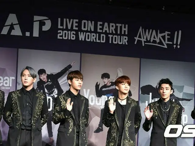 21日夜、ソウルのオリンピック公園ミューズライブで「B.A.P LIVE ON EARTH 2016 WORLD TOUR SEOULAWAKE!!」記者会見が