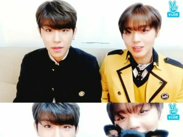 Wanna One パク・ジフン＆パク・ウジン、高校卒業記念V LIVEを進行。