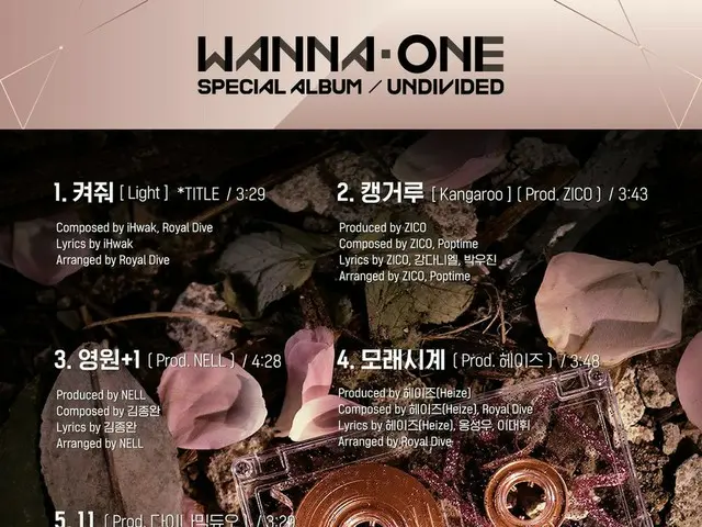 【t公式】Wanna One、2018.06.04(MON)6PM Release 「1÷x = 1(UNDIVIDED)」TRACK LIST 公開。