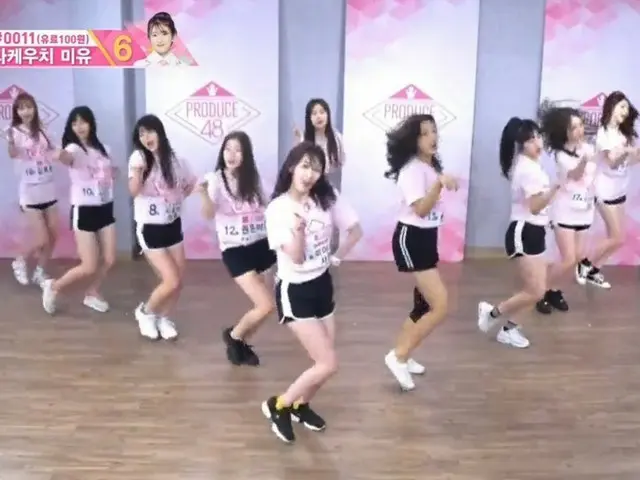 PRODUCE 48、最後の課題曲の練習風景。