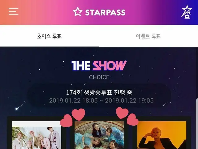 【t公式】GFRIEND、2019年1月22日(火)SBS MTV「THE SHOW」の1位候補に選ばれる。