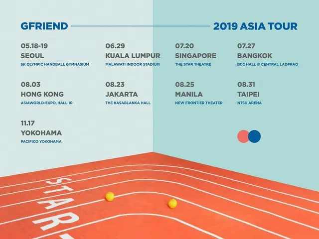 【t公式】2019 GFRIEND ASIA TOUR 「#Go_Go_GFRIEND！」日程。