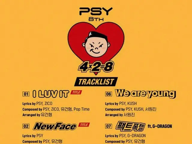 「江南スタイル」PSY、カムバックのトラックリストを全公開。