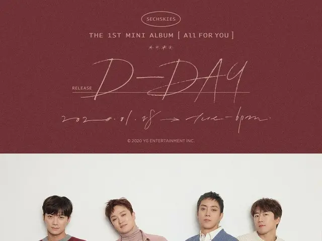 【d公式yg】#SECHSKIES THE 1ST MINI ALBUM「ALL FOR YOU」、D-DAY POSTER ✅2020.01.286PM#Se