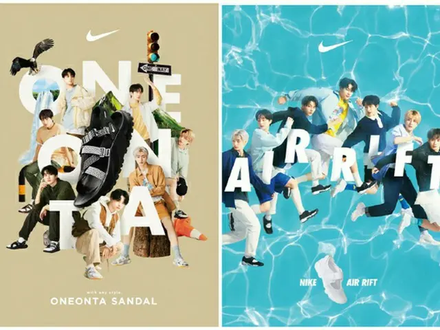 「ENHYPEN」、全国のABC-MART及びABC-MART公式オンラインストアにてNIKE ONEONTA SANDAL、AIRRIFTのビジュアルを6/9