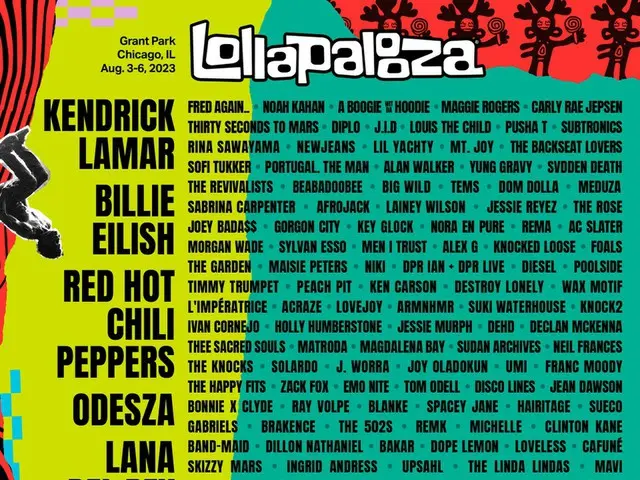 「TOMORROW X TOGETHER(TXT)」、8/3～6に米・シカゴで開催のフェス「Lollapalooza」にヘッドライナーとして出演。