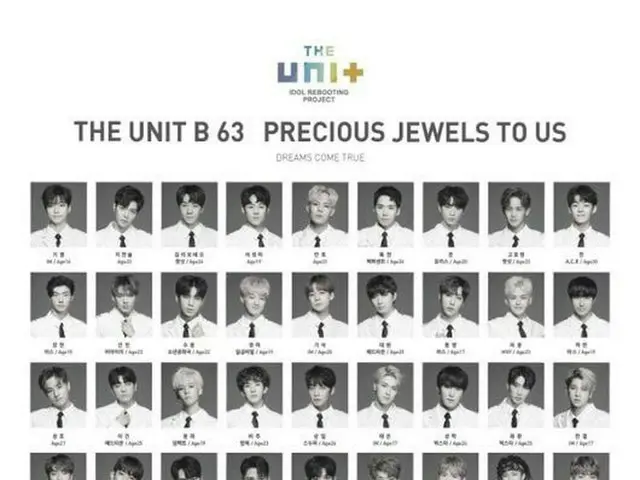 THE UNIT、「UNIT B」63人のポスターを公開。