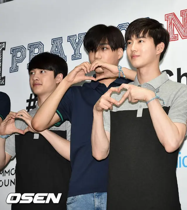 「EXO」左からD.O.、KAI、SUHO