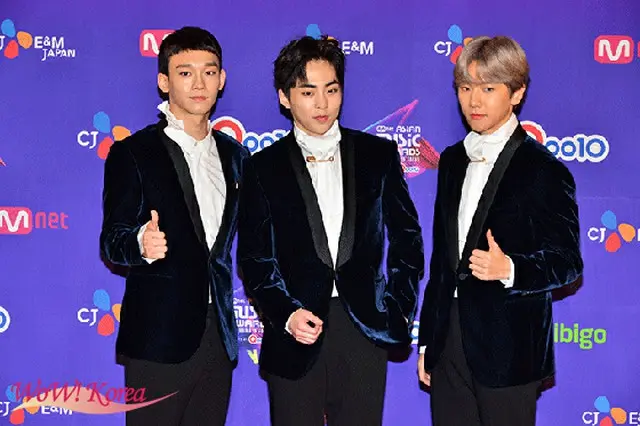 「EXO-CBX」左からCHEN、XIUMIN、BAEK HYUN