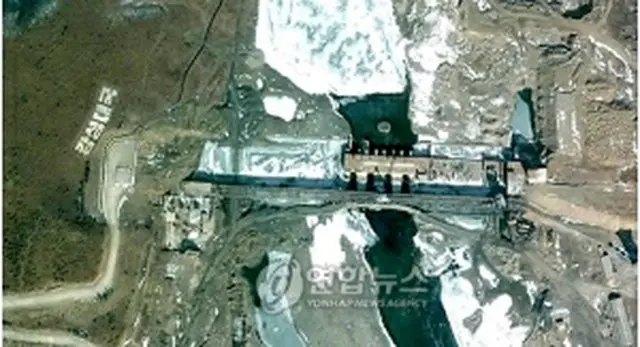 事故の原因となった北朝鮮・臨津江のダム推定地域。非武装地帯（DMZ）北側約27キロメートルの地点に位置している＝（グーグル＝聯合ニュース）