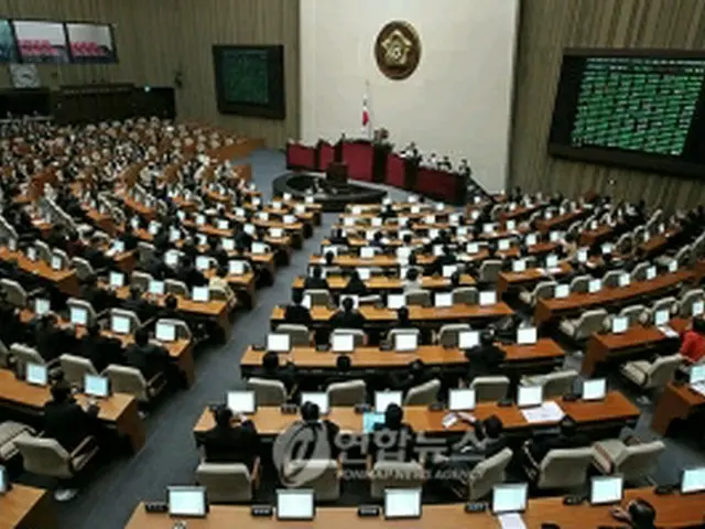 本会議のようす＝31日、ソウル（聯合ニュース）