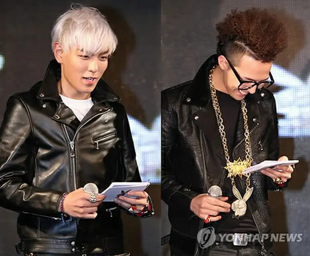 「BIGBANG」のT.O.P（左）とG‐DRAGON(右）