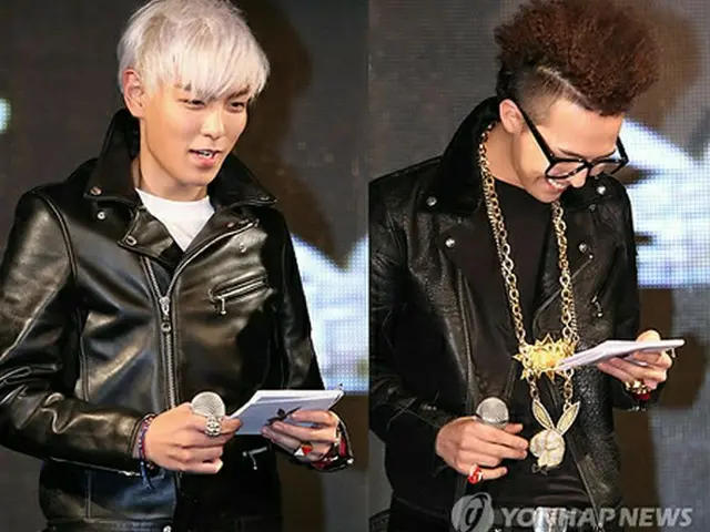 「BIGBANG」のT.O.P（左）とG‐DRAGON(右）