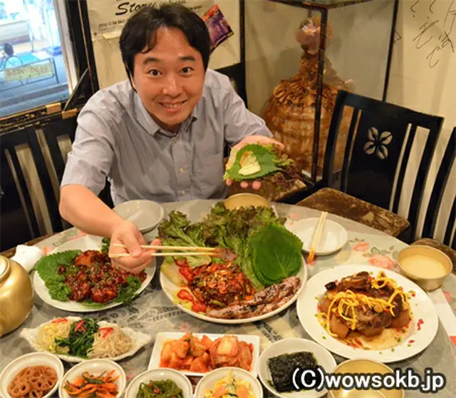 画像:八田氏の行きつけの韓国料理店「美名家」にて。