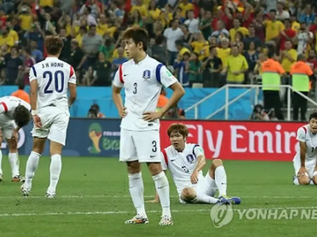 ベルギーに0－1で敗れた韓国＝（聯合ニュース）