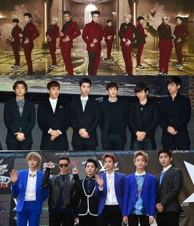 （上から）SUPER JUNIOR、2PM、TEENTOP