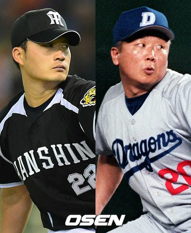 阪神・呉昇桓投手（左）と元中日・宣銅烈投手（右）（提供:OSEN）