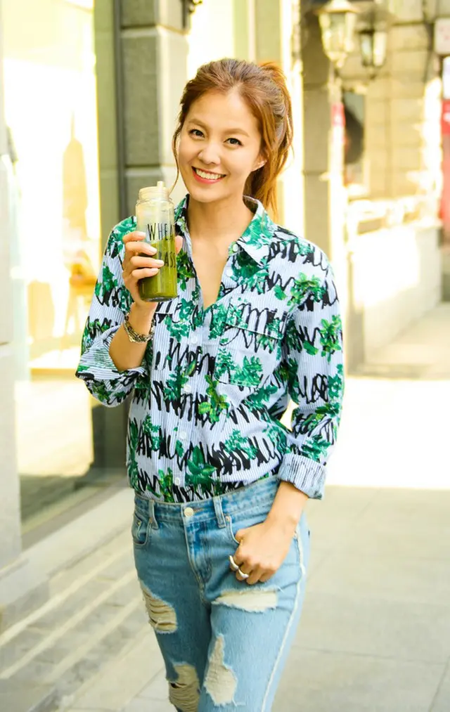 韓国女優キム・ソンウン（31）が「Delight green wheatgrass cleanse」のモデルに抜てきされた。（提供:news1）