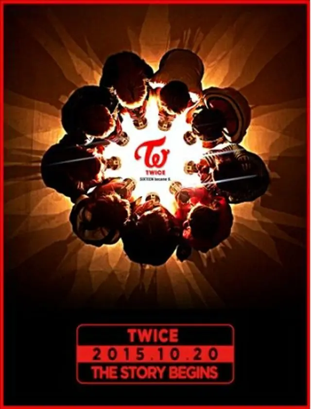 「TWICE」のデビュー告知ポスター＝（聯合ニュース）