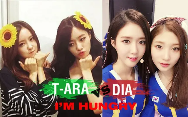 韓国ガールズグループ「T-ARA」と「DIA」 が夜食料理対決を繰り広げる。（提供:news1）