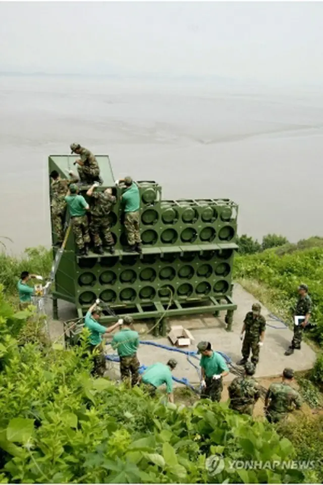 韓国軍の拡声器（資料写真）＝（聯合ニュース）