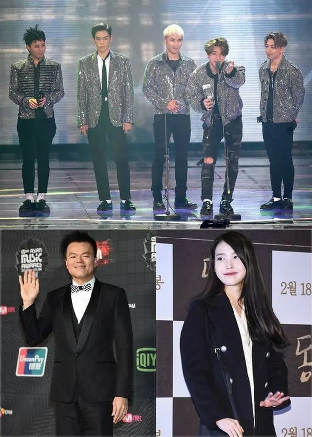 韓国人気男性グループ「BIGBANG」と歌手パク・チニョン、そして女性ソロ歌手IU（アイユー）が第13回韓国大衆音楽賞ネットユーザーが選んだ「ことしの音楽人」に選定された。（提供:OSEN）