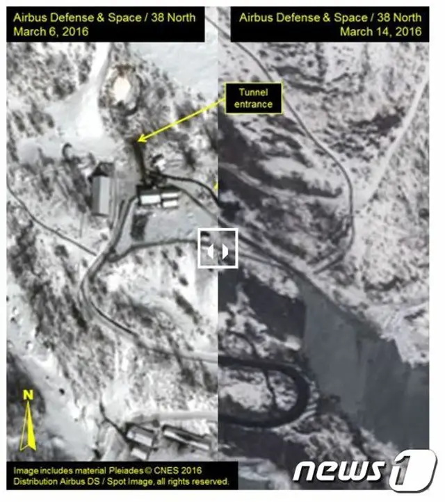 北朝鮮北東部にある豊渓里（プンゲリ）の核実験施設ですぐに核実験に突入できる準備が整ったと見られると、米・北朝鮮専門メディア「38ノース」が分析した。（提供:news1）