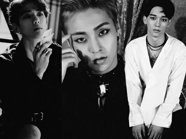 3rdリパッケージアルバム「LOTTO」のリリースを控えている「EXO」のメンバー、XIUMIN（シウミン）、BAEK HYUN（ベクヒョン）、CHEN（チェン）のティーザーイメージが公開された。（提供:OSEN）