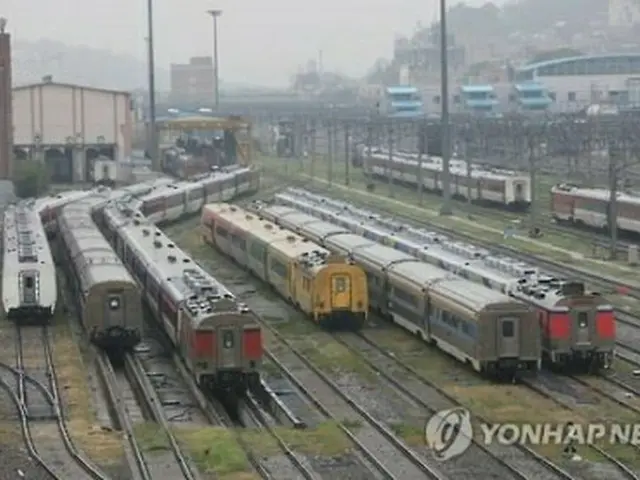 ソウル市内の車両基地＝（聯合ニュース）