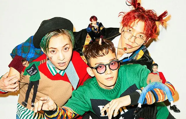 韓国アイドルグループ「EXO」初のユニット「EXO-CBX（エクソ‐チェンベクシ）」がgaon週間アルバチャート1位を獲得した。（提供:OSEN）