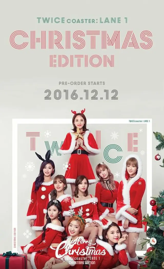 韓国ガールズグループ「TWICE」が3rdミニアルバム「TWICEcoaster : LANE 1」CHRISTMAS EDITIONを発売する。（提供:OSEN）