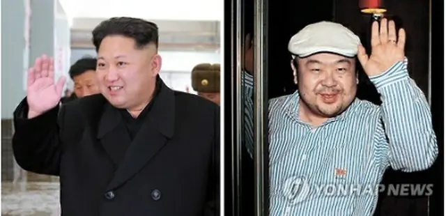 金正恩朝鮮労働党委員長（左）と金正男氏＝（聯合ニュース）