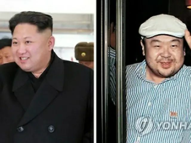 金正恩朝鮮労働党委員長（左）と金正男氏＝（聯合ニュース）