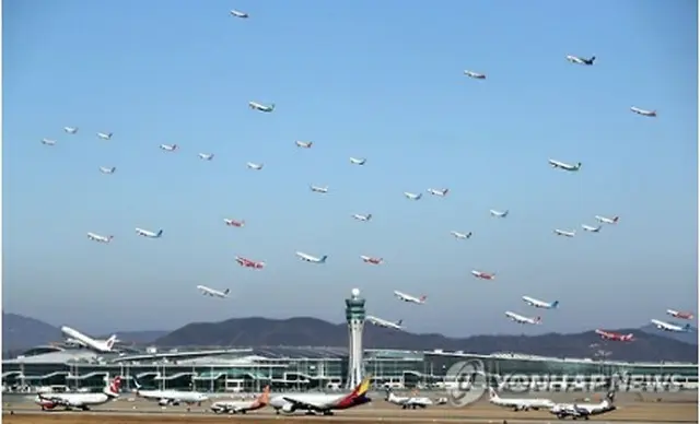 仁川国際空港（写真合成によるイメージ）＝（聯合ニュース）