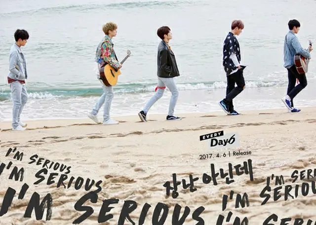 韓国男性バンド「DAY6」の4月のシングルが、iTunesアルバムチャートの4カ国で1位となり、海外での高い人気ぶりを立証した。（提供:OSEN）