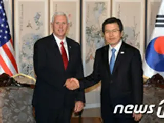 韓国大統領代行と会談…ペンス米副大統領「中国が北対処できなければ米国と同盟国が果たす」