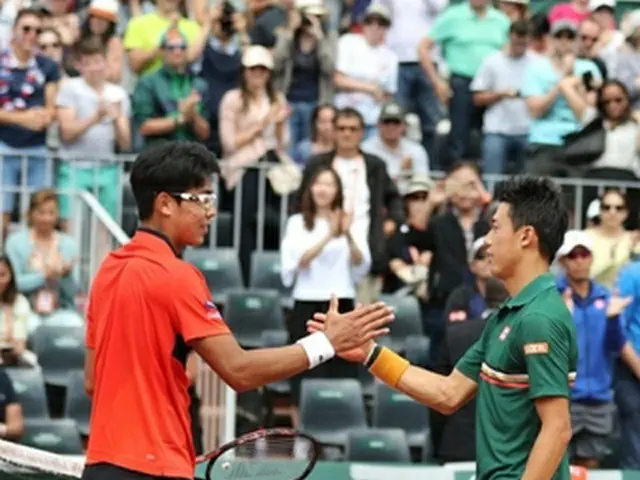 ＜男子テニス＞錦織に惜敗のチョン・ヒョン 「これまで感じたことのない、貴重な経験」（提供:news1)