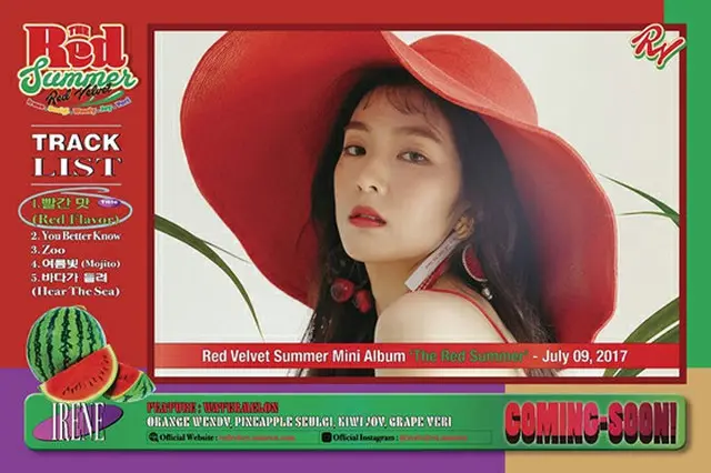 韓国ガールズグループ「Red Velvet」がニューミニアルバム「The Red Summer」で夏の歌謡界を熱くする。（提供:OSEN）