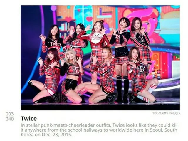 韓国ガールズグループ「TWICE」が米国ビルボードが選定した「歴代ガールズグループ・ベストスタイル」で3位を獲得した。（提供:OSEN）