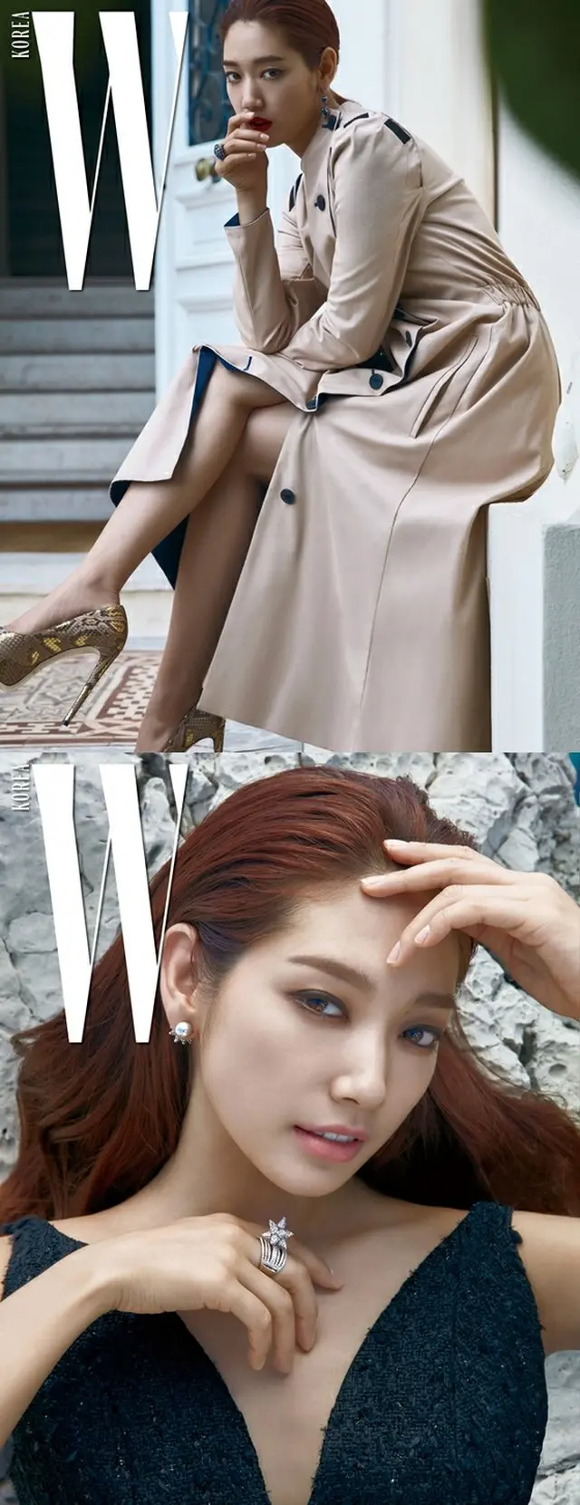 ファッション誌「W KOREA」で韓国女優パク・シネの蠱惑美あふれる画報を公開し、話題を集めた。（提供:news1）