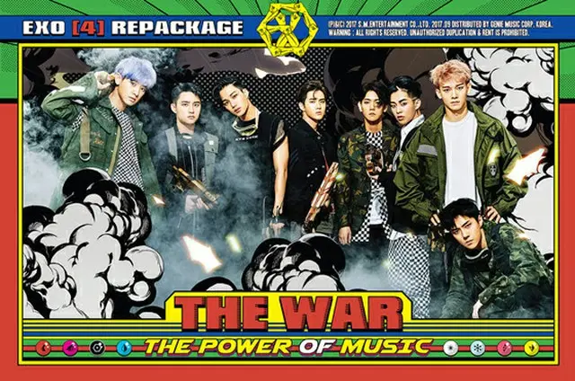 韓国アイドルグループ「EXO」が4thリパッケージアルバム「THE WAR: The Power of Music」でチャートパワーを改めて証明した。（提供:OSEN）