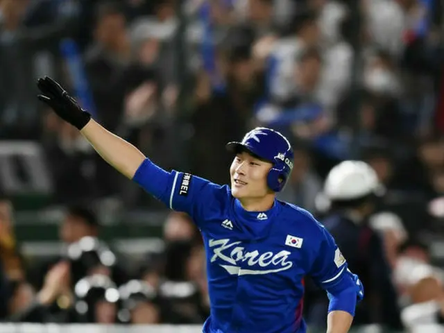 ＜アジアプロ野球CS＞“本塁打”キム・ハソン、雪辱誓う「決勝で再び日本と対戦できるように」（提供:OSEN）