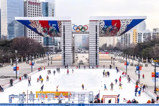 オリンピック公園平和の広場に「オリンピックスケート場」がオープン＝韓国（提供:news1）