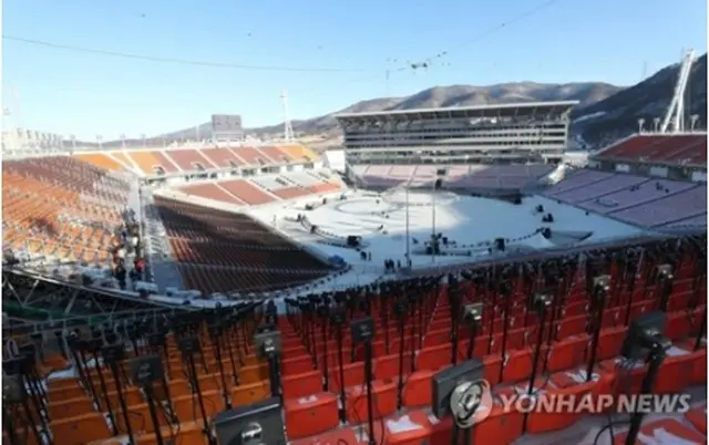 平昌五輪の開・閉会式が開かれる平昌オリンピックスタジアム＝（聯合ニュース）