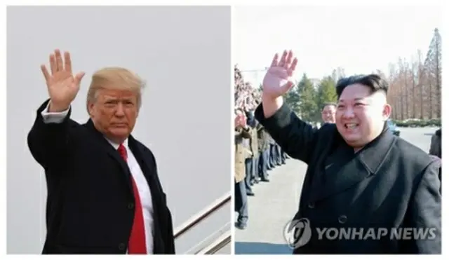 トランプ氏（左）と金正恩氏＝（聯合ニュース）