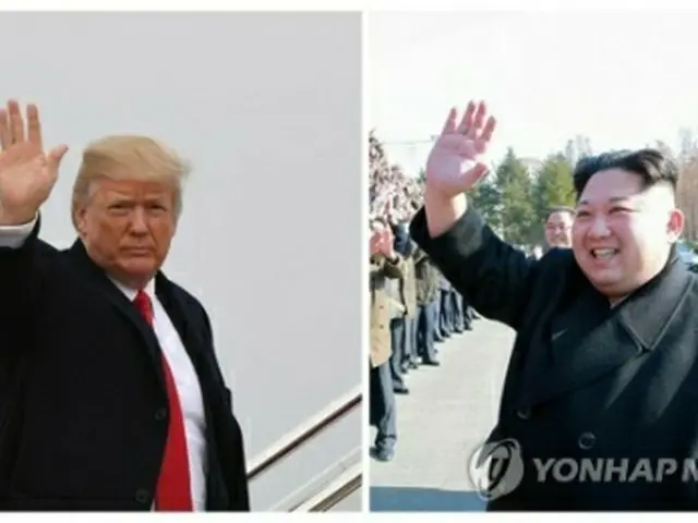 トランプ氏（左）と金正恩氏＝（聯合ニュース）