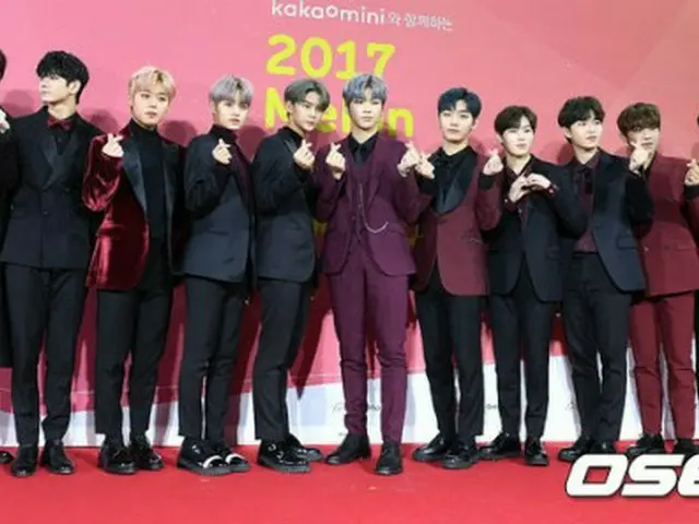 韓国ボーイズグループ「Wanna One」が、アイドルチャート「アチャランキング」3月2週目の週間チャートで1位を獲得した。（提供:OSEN）