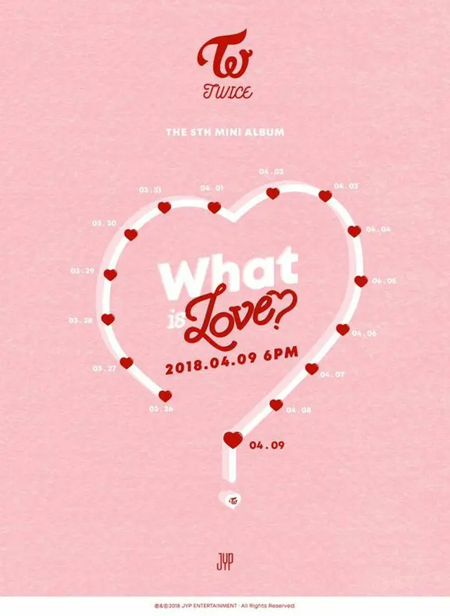 JYPエンターテインメントが25日0時、JYPと「TWICE」の公式SNSに「TWICE」の5thミニアルバム「What is Love？」の「PROMOTION TIME TABLE」を掲載した。（提供:OSEN）