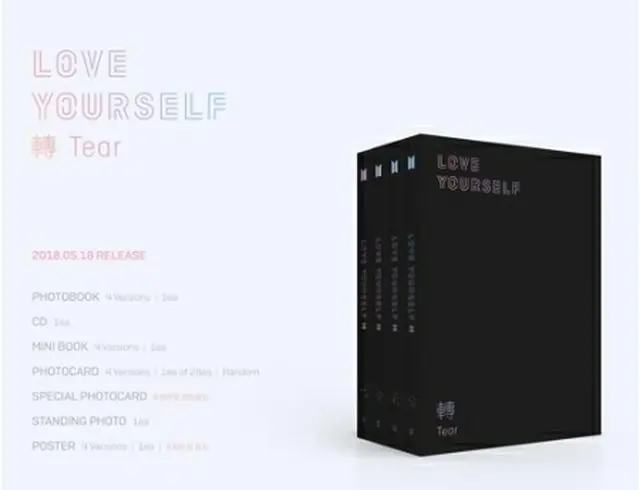 防弾少年団のアルバム「LOVE　YOURSELF　転　‘Tear’」（Gマーケットグローバルショップ提供）＝（聯合ニュース）