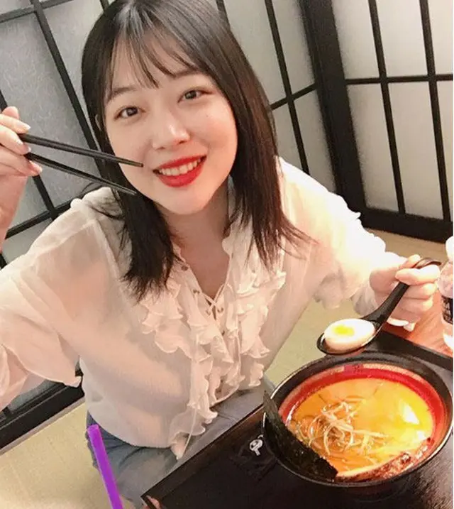 韓国女優ソルリが、ラーメンにハマっている近況を公開した。（提供:news1）